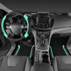 Picture of CAR PASS Leather Steering Wheel Cover and Waterproof Car Floor Mats,Microfiber Universal Car Combo Fit for 95% Sedan,SUV,Cars,14.5-15inch Sporty Anti-Slip Safety Comfortable Design(Black&Mint)