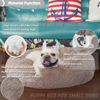 Picture of nononfish Puppy Beds for Small Dogs Washable - 23 Inches Round Faux Fur Pet Bed for Puppy and Cat Donut Fluffy Plush Orthopedic Doggy Beds Relief Improved Sleeping,Camel