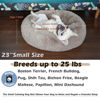 Picture of nononfish Puppy Beds for Small Dogs Washable - 23 Inches Round Faux Fur Pet Bed for Puppy and Cat Donut Fluffy Plush Orthopedic Doggy Beds Relief Improved Sleeping,Camel