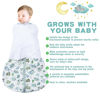 Picture of BSTOPPT Newborn Sleep Sack Baby Swaddle,3-6 Months,3-Way Adjustable Wearable Blanket,100% Rayon Cotton Swaddling sleeping bag，TOG 0.5（Banana&Leaf）