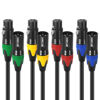 Picture of MIKIZ XLR Microphone Cables 6 Feet 4 Pack - Pro Balanced XLR Audio Cables with 3-Pin XLR Male to Female