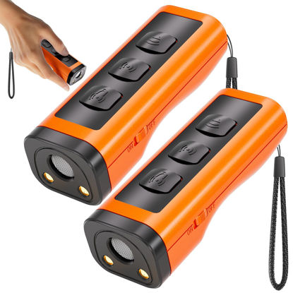Picture of 2 Pack Dog Bark Deterrent Devices, Rechargeable Anti-Barking Device for Dogs, 50ft Long-Range Ultrasonic, Correct Your Dog's Bad Behavior at the Push of a Button,Suitable for Small, Medium, Large Dogs