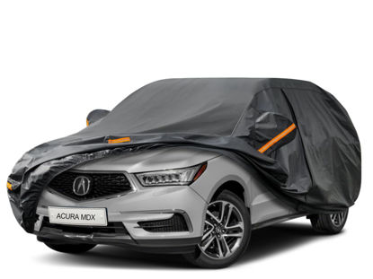 Picture of Kayme 7 Layers SUV Car Cover Custom Fit for Acura MDX (2001-2024) Waterproof All Weather for Automobiles, Outdoor Full Cover Rain Sun UV Protection.Black