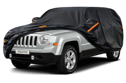 Picture of Kayme 7 Layers SUV Car Cover Custom Fit for Jeep Patriot (2007-2017) Waterproof All Weather for Automobiles, Outdoor Full Cover Rain Sun UV Protection.
