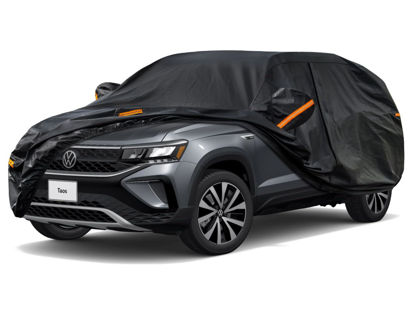 Picture of Kayme 7 Layers SUV Car Cover Custom Fit for VW Taos(2021-2024) Waterproof All Weather for Automobiles, Outdoor Full Cover Rain Sun UV Protection.Black