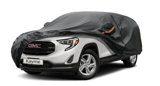 Picture of Kayme 7 Layers SUV Car Cover Custom Fit for GMC Terrain (2010-2024) Waterproof All Weather for Automobiles, Outdoor Full Cover Rain Sun UV Protection.Black