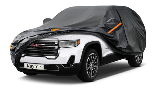 Picture of Kayme 7 Layers SUV Car Cover Custom Fit for GMC Acadia (2007-2024) Waterproof All Weather for Automobiles, Outdoor Full Cover Rain Sun UV Protection.