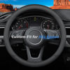 Picture of Custom-Fit for Alfa Romeo Steering Wheel Cover, Premium Leather Car Steering Wheel Cover with Logo, Non-Slip, Breathable, for Alfa Romeo Accessories (B-Style,for Alfa Romeo)