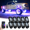 Picture of YiLaie RGB LED Rock Lights, with Phone App/Remote Control & Timing & Music Mode Rock Lights Kits, Waterproof Underglow Light for Jeep ATV RZR UTV SUV Off Road AUTO Motorcycle (10 Pods)