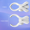 Picture of BILIONE 4 Pcs Versatile Mic Clip, Adjustable Microphone Holder Clip for Microphones with Outer Diameter Between 32mm and 60mm, with 5/8" to 3/8" Screw Adapter (White)