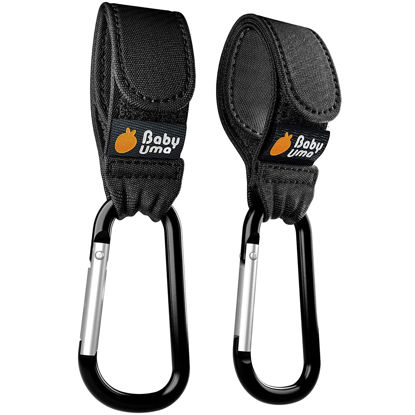 Picture of Baby Uma Stroller Hooks for Bags (2 Pack) - Universal Stroller Clips and Hooks, Non-Slip with One-Hand Opening, 11 lb Weight Capacity, Baby Travel Essential