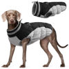 Picture of FUAMEY Dog Coat,Warm Dog Jacket Winter Coat Paded Dog Fleece Vest Reflective Dog Cold Weather Coats with Built in Harness Waterproof Windproof Dog Snow Jacket Clothes with Zipper Black X-Large