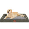 Picture of Large Dog Bed Orthopedic Washable: Beds Bolster XL Bed Big XLarge Dogs Memory Foam Sofa Couch Waterproof Removable Cover - Dark Green
