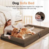 Picture of Large Dog Bed Orthopedic Washable: Beds Bolster XL Bed Big XLarge Dogs Memory Foam Sofa Couch Waterproof Removable Cover - Brown