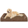 Picture of Large Dog Bed Orthopedic Washable: Beds Bolster XL Bed Medium Large Dogs Egg Crate Foam Couch Sofa Waterproof with Removable Cover - Dark Coffee