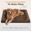 Picture of Large Dog Bed Orthopedic Washable: Beds Bolster XL Bed Medium Large Dogs Egg Crate Foam Couch Sofa Waterproof with Removable Cover - Dark Coffee