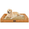 Picture of Large Dog Bed Orthopedic Washable: Beds Bolster XL Bed Medium Large Dogs Egg Crate Foam Couch Sofa Waterproof with Removable Cover - Orange