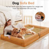 Picture of Large Dog Bed Orthopedic Washable: Beds Bolster XL Bed Medium Large Dogs Egg Crate Foam Couch Sofa Waterproof with Removable Cover - Orange