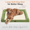 Picture of Large Dog Bed Orthopedic Washable: Beds Bolster XL Bed Medium Large Dogs Egg Crate Foam Couch Sofa Waterproof with Removable Cover - Grass Green