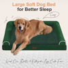 Picture of Large Dog Bed Orthopedic Washable: Beds Bolster XL Bed Medium Large Dogs Egg Crate Foam Couch Sofa Waterproof with Removable Cover - Emerald