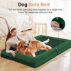 Picture of Large Dog Bed Orthopedic Washable: Beds Bolster XL Bed Medium Large Dogs Egg Crate Foam Couch Sofa Waterproof with Removable Cover - Emerald