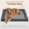 Picture of Large Dog Bed Orthopedic Washable: Beds Bolster XL Bed Big XLarge Dogs Memory Foam Sofa Couch Waterproof Removable Cover - Dark Grey