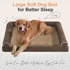 Picture of Large Dog Bed Orthopedic Washable: Beds Bolster XL Bed Large Big Dogs Memory Foam Couch Sofa Waterproof with Removable Cover - Brown