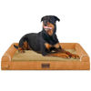 Picture of Large Dog Bed Orthopedic Washable: Beds Bolster XXL Bed Big XLarge Dogs Egg Crate Foam Sofa Couch Waterproof Removable Cover - Orange