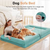 Picture of Large Dog Bed Orthopedic Washable: Beds Bolster XXL Bed Big XLarge Dogs Egg Crate Foam Sofa Couch Waterproof Removable Cover - Aqua Blue