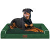 Picture of Large Dog Bed Orthopedic Washable: Beds Bolster XXL Bed Big XLarge Dogs Egg Crate Foam Sofa Couch Waterproof Removable Cover - Emerald