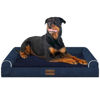 Picture of Large Dog Bed Orthopedic Washable: Beds Bolster XL Bed Large Big Dogs Memory Foam Couch Sofa Waterproof with Removable Cover - Navy Blue