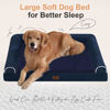Picture of Large Dog Bed Orthopedic Washable: Beds Bolster XL Bed Large Big Dogs Memory Foam Couch Sofa Waterproof with Removable Cover - Navy Blue