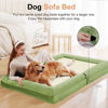 Picture of Large Dog Bed Orthopedic Washable: Beds Bolster XXL Bed Big XLarge Dogs Egg Crate Foam Sofa Couch Waterproof Removable Cover - Grass Green