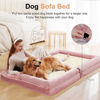 Picture of Large Dog Bed Orthopedic Washable: Beds Bolster XL Bed Large Big Dogs Memory Foam Couch Sofa Waterproof with Removable Cover - Pink
