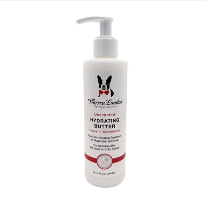 Picture of Warren London Hydrating Butter Leave in Pet Conditioner for Dogs | Lotion for Skin and Coat | Aloe Puppy & Dog Conditioner for Hair Detangler, Dry Skin, & Dandruff | Unscented 8oz