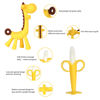 Picture of Haili XMGQ Baby Teething Toys, Silicone Baby Teether Freezer BPA Free, Soothe Babies Teething Relief Sore Gums, Banana Finger Toothbrush, Fruit Shape Giraffe Teether Set for Infant Boys and Girls