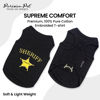 Picture of Parisian Pet Dog Tshirt - Embroidered “ Sheriff “ Dog Shirt - Lightweight and Skin Friendly Dog Clothes - Sleeveless Black Dog Tee Shirts - Machine Washable Dog Shirts for Medium Dogs - M