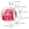 Picture of NTBAY Flannel Fuzzy Toddler Blanket, Fluffy Warm and Lightweight Reversible Stripes Design Baby Plush Blanket, 30x40 Inches, Coral Pink