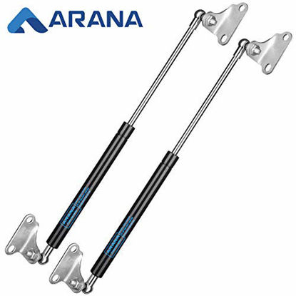 Picture of 15" Gas Props Struts 15 inch 120 Lbs/533N Gas Shock for Heavy Duty RV Bed Tonneu Cover DIY Builds Floor Hatch Door with L Mounting Brackets, 2Pcs Set ARANA (Suitable Support Weight: 95-135lbs)