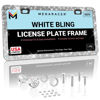 Picture of Bling License Plate Frames for Women | Sparkly Rhinestone License Plate Frame Bling Licence Plate Frame Holder Tag Car Plate Frame Plate Cover for Car License Plate Frames Cute Porta Placas para Auto