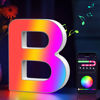Picture of Light Up Letters Marquee Letter - Music Sync RGB Color Changing LED Letter Lights Letter Logo Game Lights for Girls Women Party Birthday Christmas Valentine's Day Wall Desktop Decoration (MRGB-B)