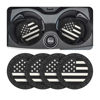Picture of AUCELI 4 Pack Car Cup Holder Coasters, Colored American Flag US Flag Insert Car Cup Coaster, 2.75 Inch Anti Slip Shockproof Embedded Drink Mat, Vehicle Interior Decor Accessories
