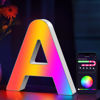 Picture of Light Up Letters Marquee Letter - Music Sync RGB Color Changing LED Letter Lights Letter Logo Game Lights for Girls Women Party Birthday Christmas Valentine's Day Wall Desktop Decoration (MRGB-A)