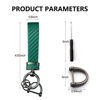 Picture of Turcee Carbon Fiber Car Keychain,Interior Accessories Keychains Leather Car Key Fob,Car Accessories Key Ring & Anti-Lost D-Ring(Green)