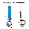 Picture of Turcee Carbon Fiber Car Keychain,Interior Accessories Keychains Leather Car Key Fob,Car Accessories Key Ring & Anti-Lost D-Ring(Blue)