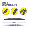 Picture of 12 inch wiper blade rear wiper blades for my car, Replacement for Honda CRV 2022-2017 Element 11-03 /Jeep Wrangler 21-18 /Outlander 20-07 /Nissan Pathfinder 12-04 Quest 17-11 rear windshield wiper