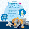 Picture of Dr. Brown's Baby Lovey Pacifier and Teether Holder, Triceratops with Gray HappyPaci, 100% Silicone, 0-6m