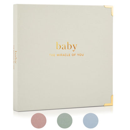 Picture of Keepsake Baby Memory Book for Boys and Girls - Timeless First 5 Year Baby Book - Neutral Journal Scrapbook or Photo Album - Record a Milestone for Every Event from Birth to Age 5