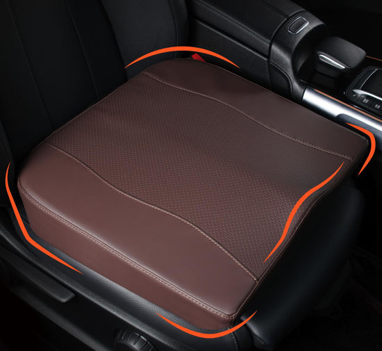 Picture of Car Seat Cushion, Comfort Memory Foam Car Cushions for Driving - Sciatica & Lower Back Pain Relief, Seat Cushion for Car Seat Driver, Office Chair, Wheelchair (Classic Brown)