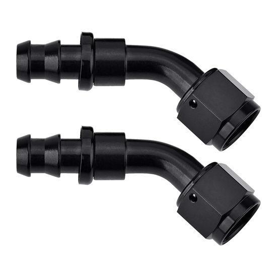 Picture of EVIL ENERGY 6AN 45 Degree Push Lock Hose Fitting End Black 2PCS